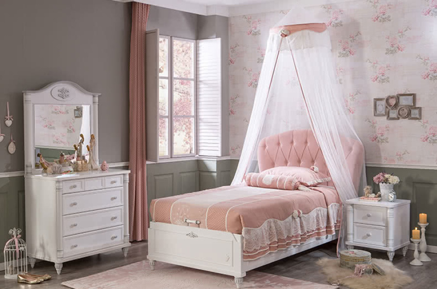 Bett für Mädchen-Design-Foto