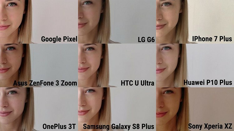 Hvis du har spørsmål om kvaliteten på bildene, kan du se testbilder som sammenligner driften av kameraene til de mest populære smarttelefonene