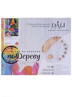 Kit d'art, DALI, Peinture par numéros sur bois Perroquets lumineux 40*50cm, 24 couleurs WN002