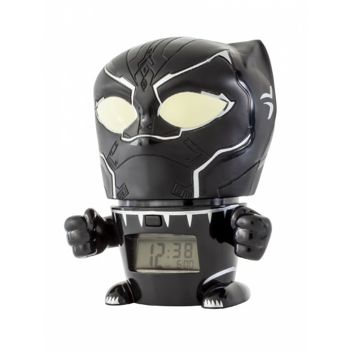 Relógio Despertador Marvel (Marvel) Minifigura BulbBotz Pantera Negra Pantera Negra 14 cm