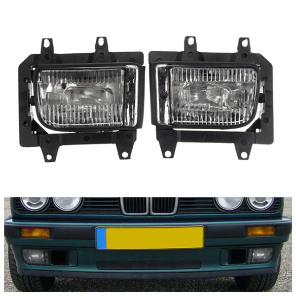 Plastmasas bufera priekšējais caurspīdīgais miglas lukturis priekš BMW E30 318i 318is 325i 325is