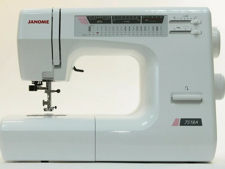 Máquina de costura Janome 7518 A: foto, revisão
