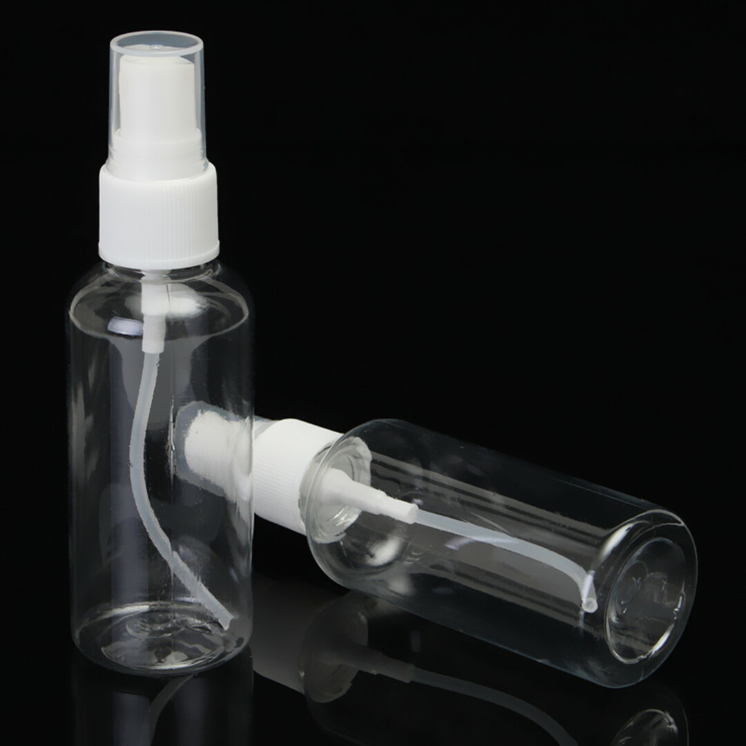 60PCS tomme sprøytepumpeflasker gjennomsiktig plast for reise