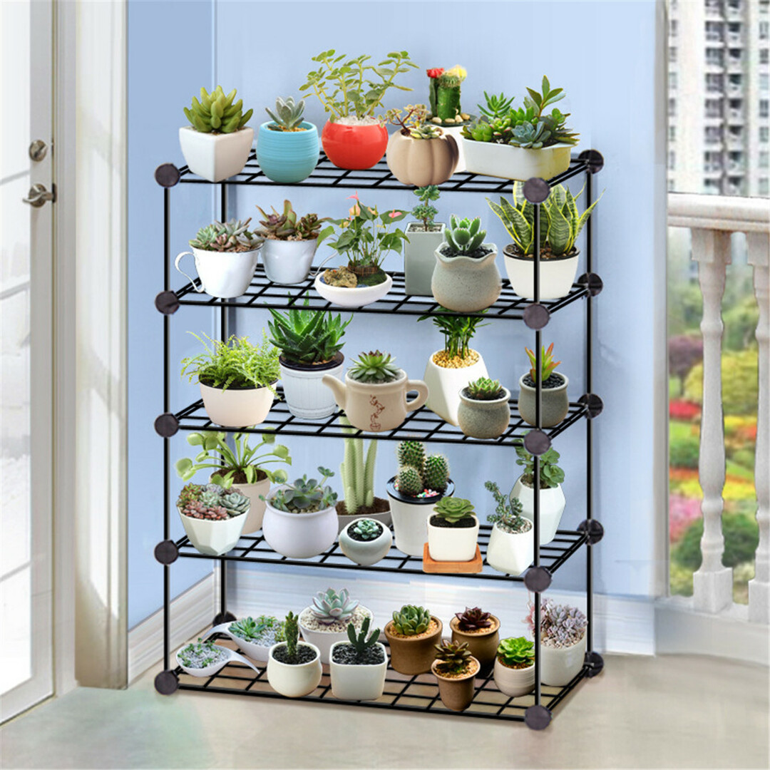 Succulent Iron Pots 3/4/5 Succulent Plant Stand Display Shoe Rack Organizer Kitchen Storage Rack