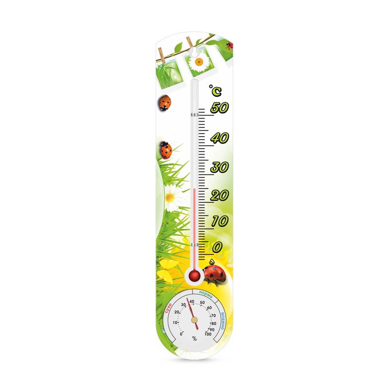 Bimetál szobahőmérséklet-higrométer, TGK-1 (Steklopribor), 300438-Katicabogár