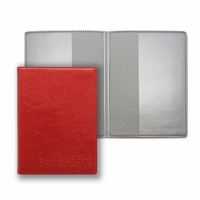 Okładka paszportowa dla buldogów na czerwonym DPS OK251