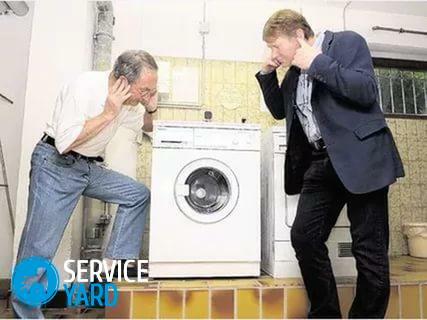 A máquina de lavar roupa zumbe quando pressionada