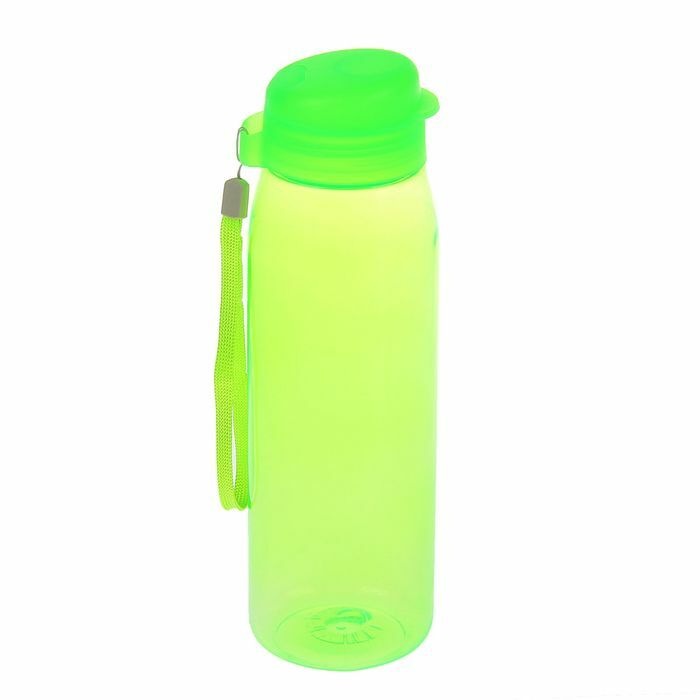 Botella de agua deportiva Freshness, 750 ml, verde ácido