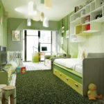 Olivgrüner Teppich