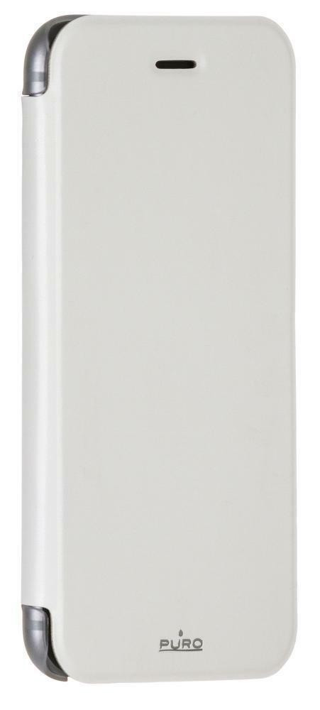 Kristalna futrola za knjižicu Puro za Apple iPhone 6 Plus / 6S Plus od PU kože (bijela)