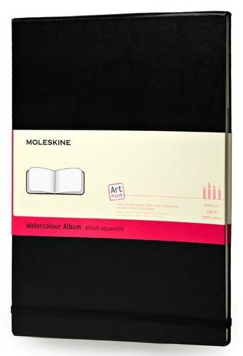 Cuaderno de acuarela Moleskine, Cuaderno Moleskine CLASSIC WATERCOLOR 90 * 140mm 60 p. tapa dura negra