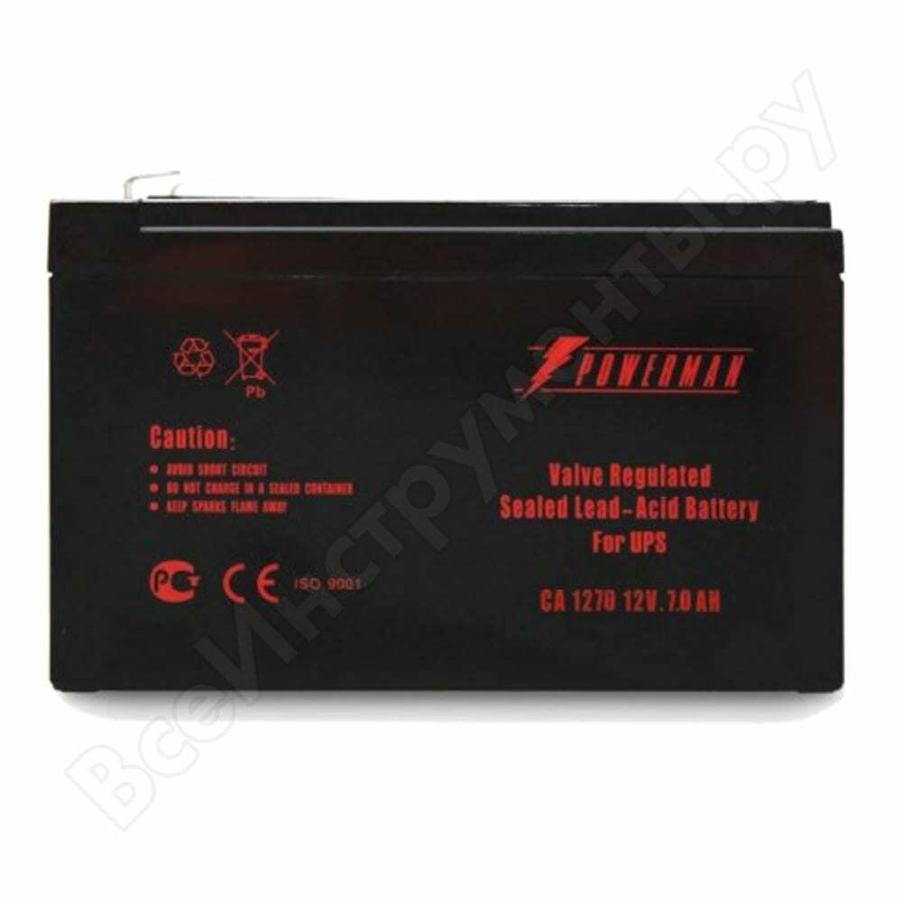 Rechargeable battery ca1270 / ups for powerman 6078965 ups