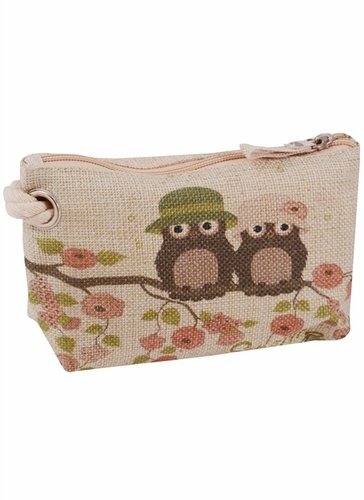 Cosmetic bag with a zipper Owls 18 * 12cm (textile) (PVC box) 12-11916-1326