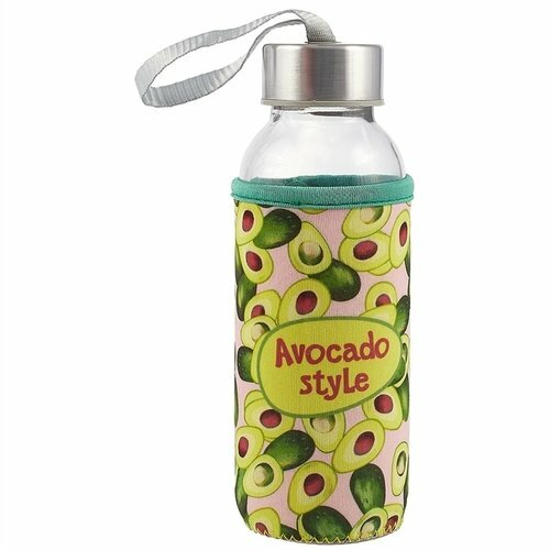 Fles in etui met Avocado kleur (glas) (300ml)