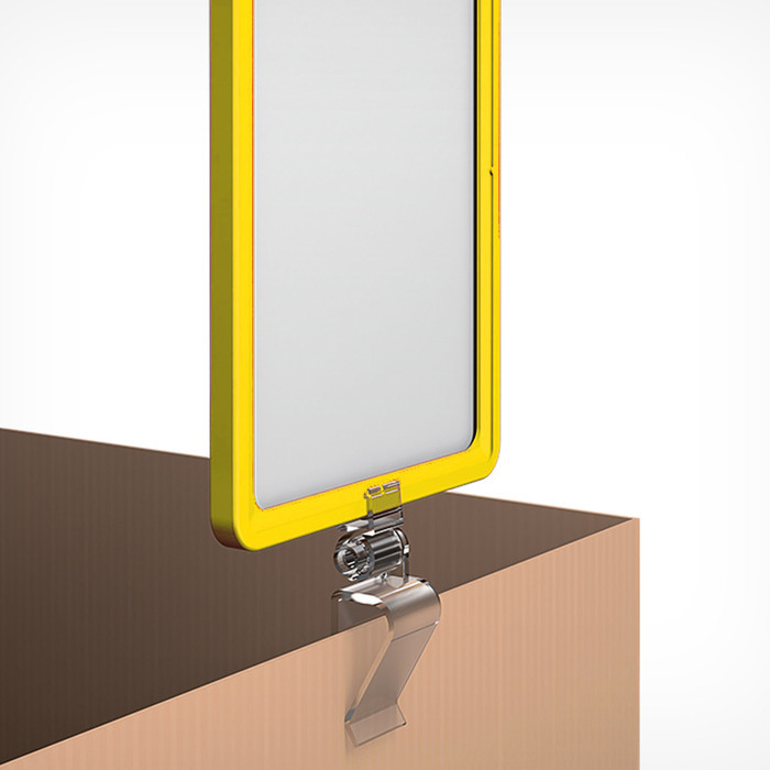 Frame made of impact-resistant plastic with rounded corners A5, without protector, color yellow