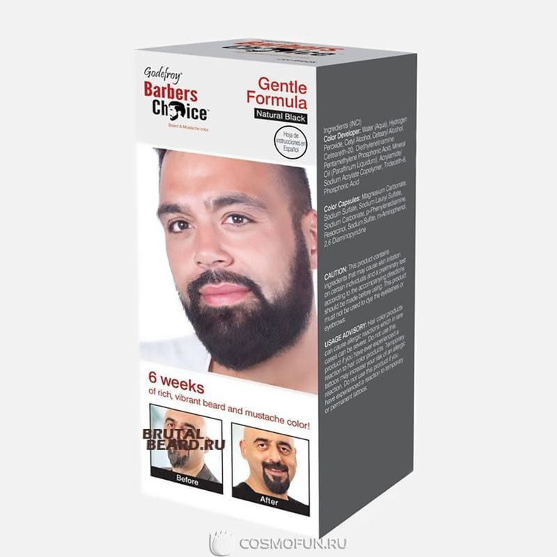 Beard paint capsules, set natural black Godefroy barbers choice natural black