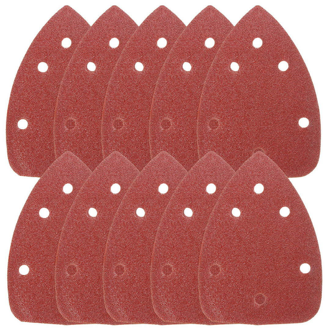 Pcs 6 Holes 140mm Triangle Sandpaper Sanding Sheets Mouse Sanding Discs