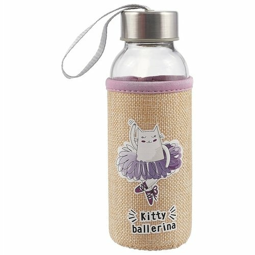 Flaska i ett fodral jute Kitty ballerina (glas) (300 ml)