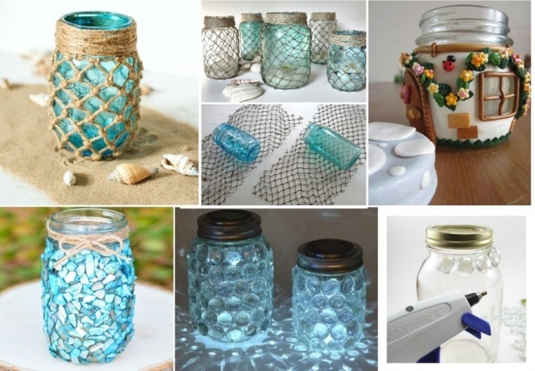 Decoration on glass jars