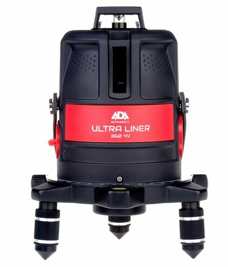Laserniveau ADA ULTRALINER 360 4V А00469, forlængerskrue 5/8 \ '\', batterier, kuffert