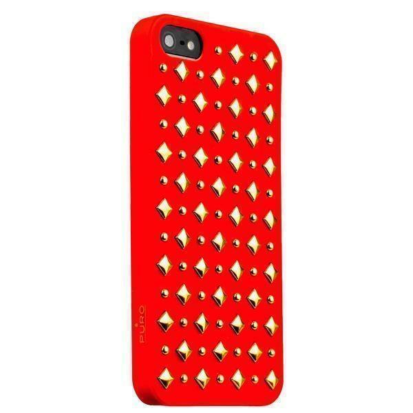 Cover-overlay Puro Rock til Apple iPhone SE / 5S / 5 plast Rød (IPC5ROCK1RED)