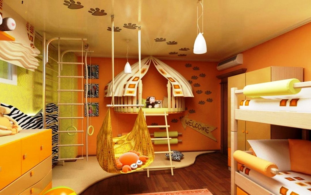 Design a child's room 14 sq m options