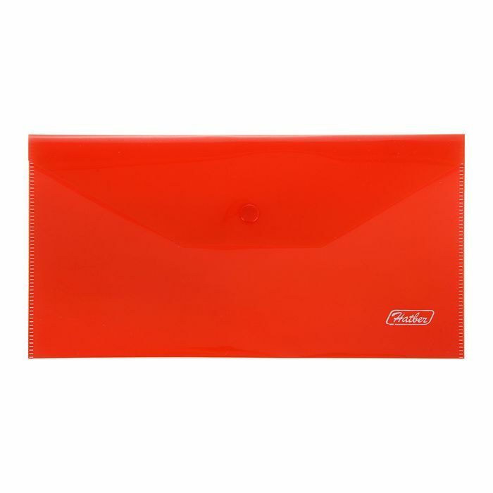 Teczka na koperty z zatrzaskiem C6 180μm, czerwona