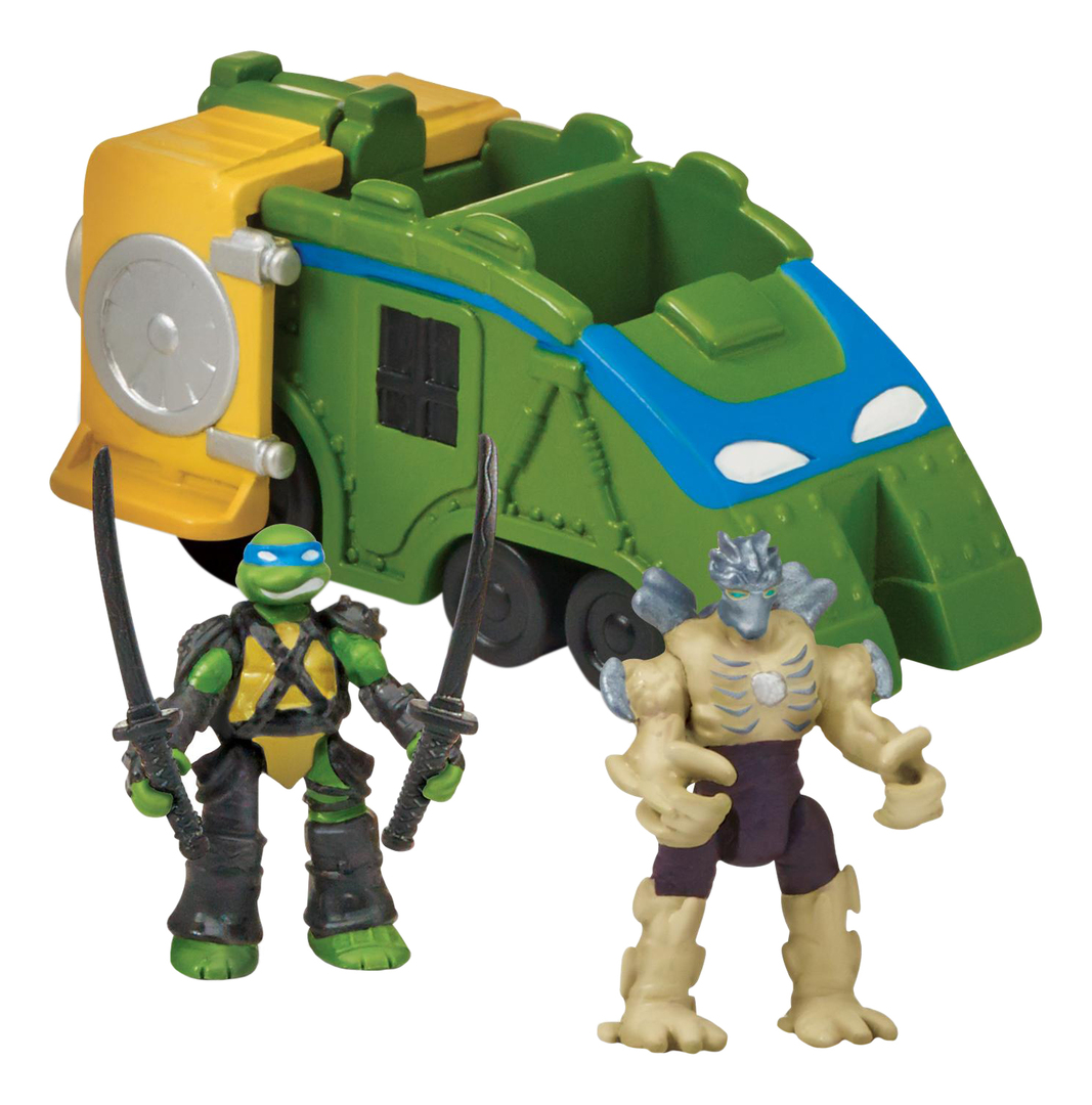 Kamplokomotiv med Leo & Schroeder Actionfigurer Legekammerater Legetøj Teenage Mutant Ninja Turtles 87601
