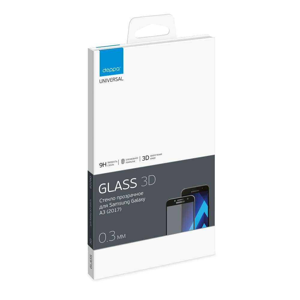 Schutzglas Deppa Hybrid für Samsung Galaxy A3 (2017) SM-A320 transparent entspiegelt