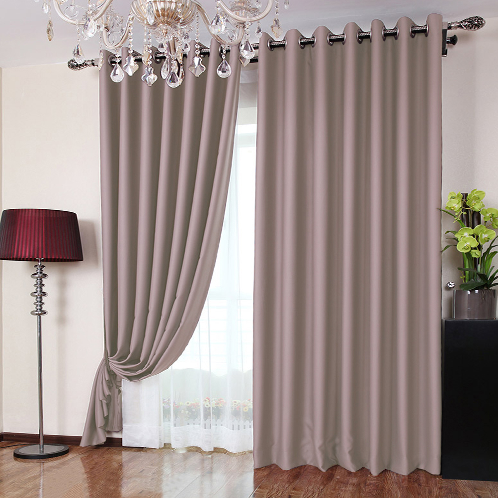 Blackout curtains to the eyelets