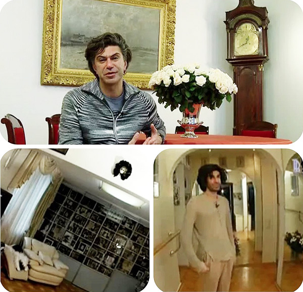 Nikolay Tsiskaridze a installé une barre de ballet près du mur entre le hall et le salon.