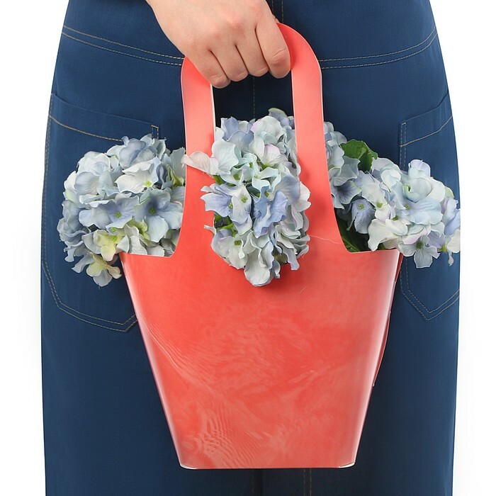Bolsa ovalada con asas " Manchas rosas", 61,2 x 46,7 cm
