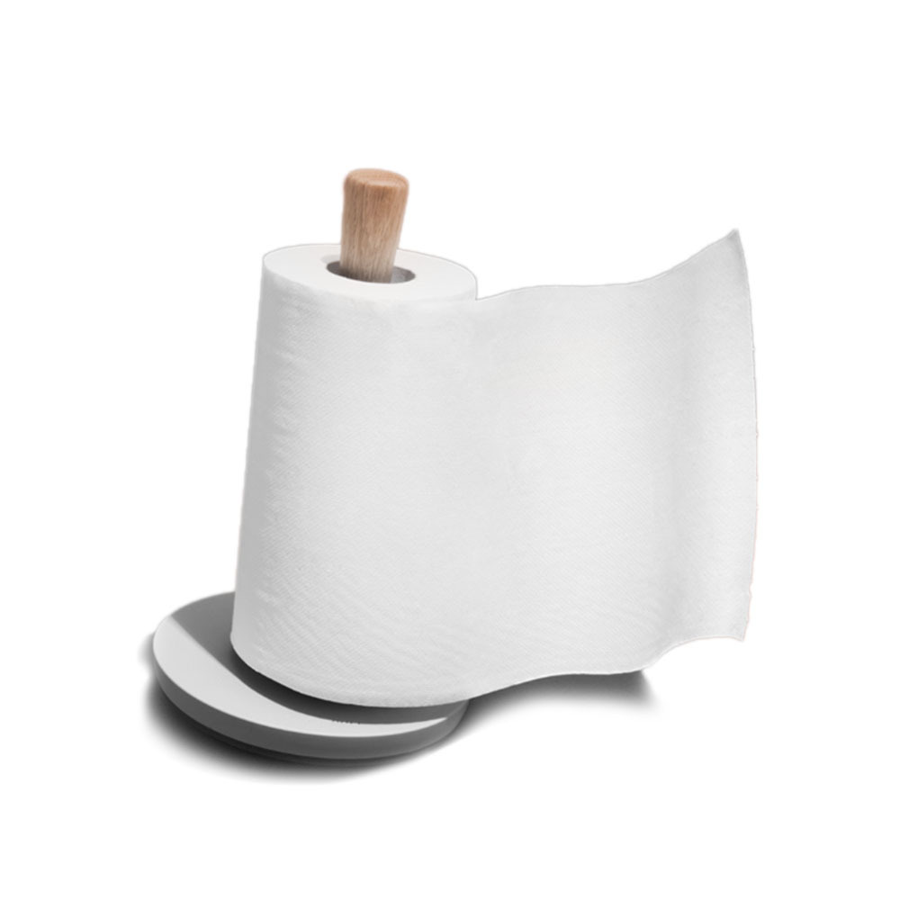 Keittiö # ja # nbsp; paperi # ja # nbsp; Pyyhe valkoinen tammipaperiteline Paperipidike Keittiön säilytysastia
