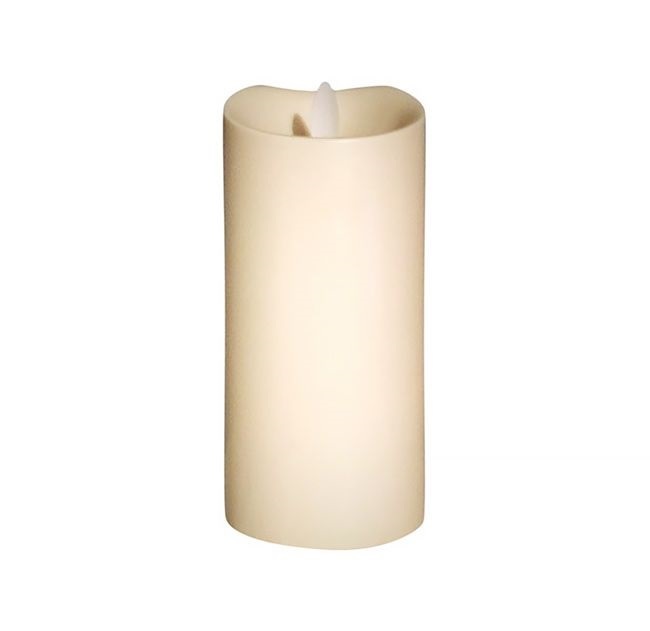 Lámpara de vela con llama viva, 18 * 7 cm, crema, batería MO-10101