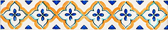 Capri Majolica STG \\ A350 \\ 5232 cenefa de azulejos (amarillo-azul), 20x3,6 cm
