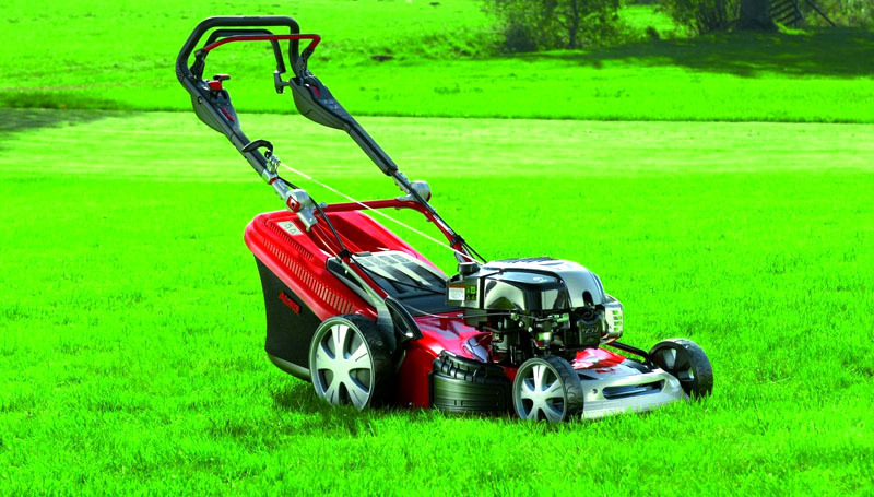The motorized lawn mower is only suitable for large areas