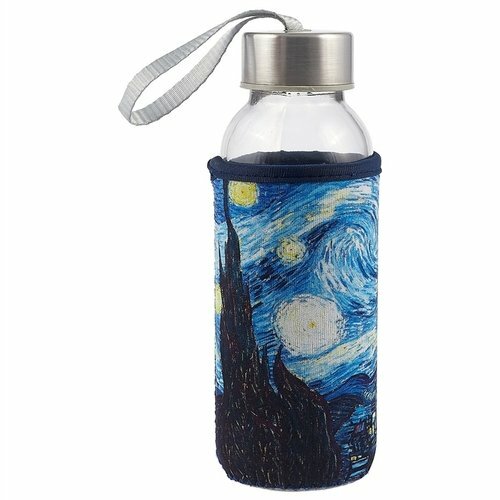 Vincent Van Gogh Yıldızlı gece renkli kutuda şişe (cam) (300ml)
