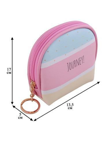 Kozmetik çantası Renkli çizgili Yolculuk (PU) (11х3) (PVC kutu)