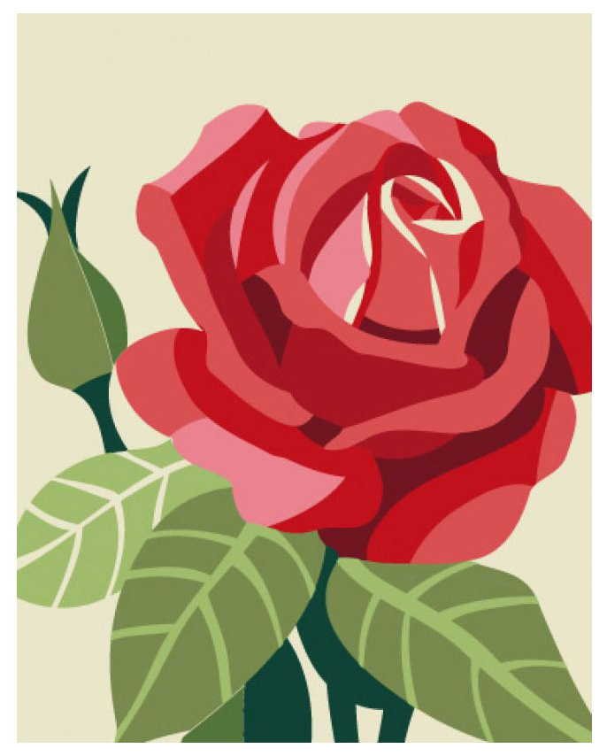 Malerei auf Leinwand Artventura " Rose" 16,5x13 cm
