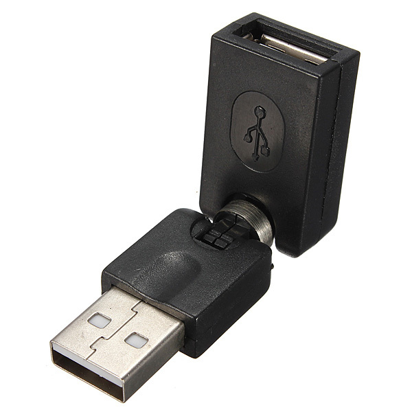 USB2.0 prievadas iš vyrų į USB moterų adapterį 360 laipsnių sukimosi kampo išplėtimas