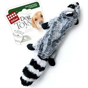 GiGwi Dog Toys Squeaker vaskebjørn med plastflaske squeaker for hunder (75270)