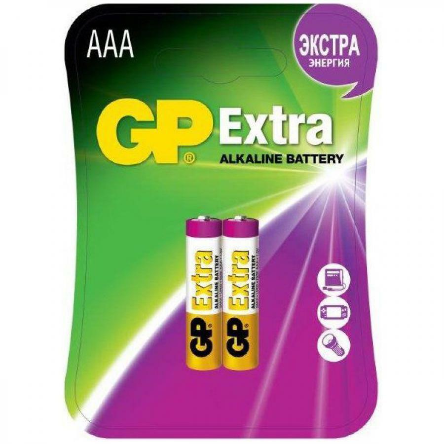 Batteri AAA GP Extra Alkaline 24AX LR03 (2stk.)