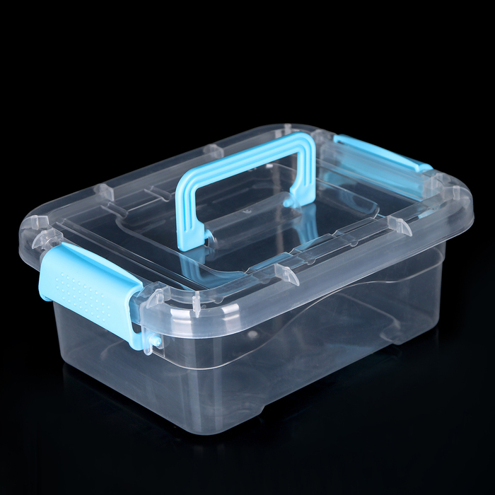 Storage container, lid with latch handle, 20x15x7.5 cm, MIX color