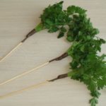 Also bind on skewers and parsley add to the bouquet