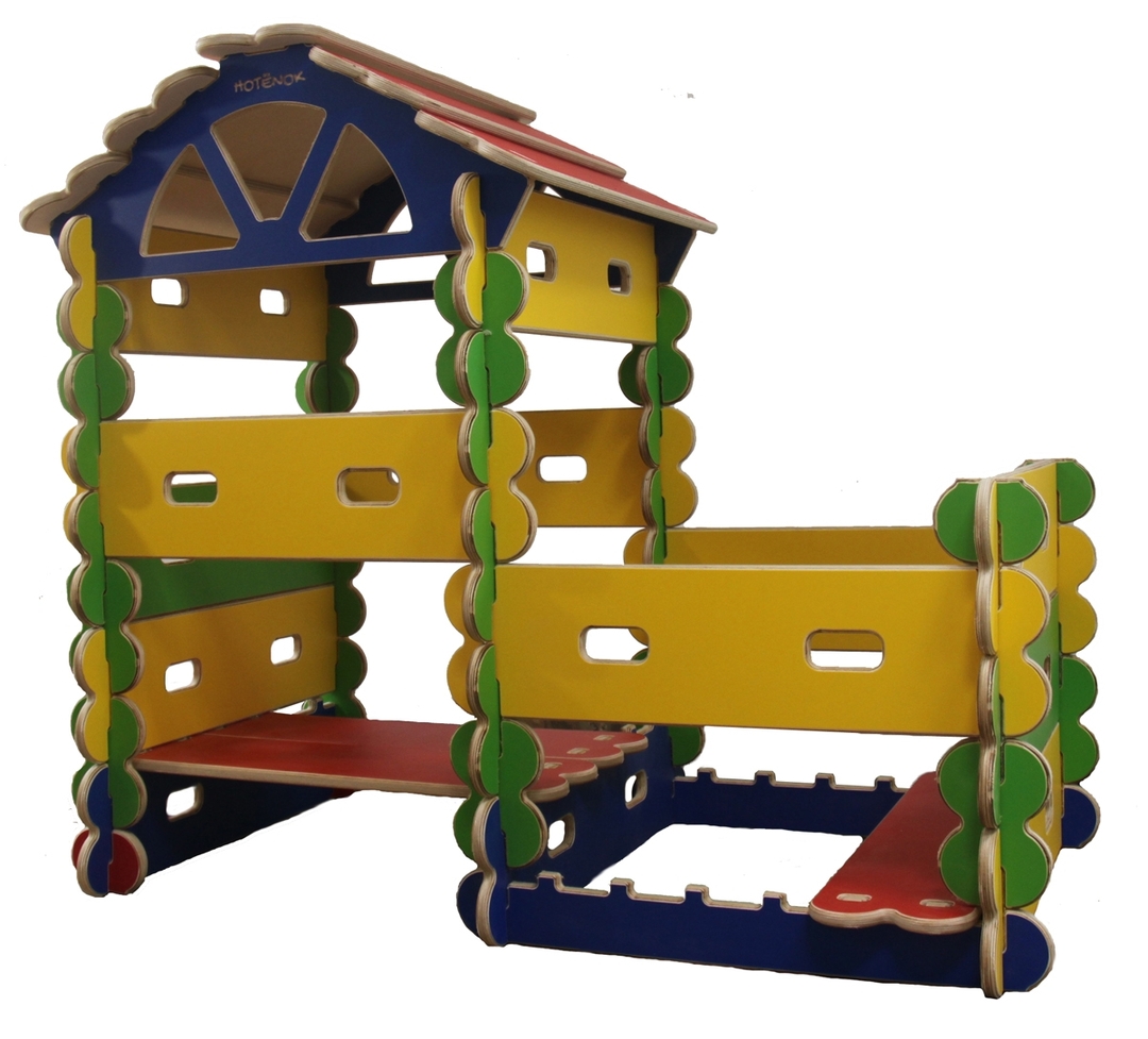 Conjunto pré-fabricado Casa com anexo - brincadeira de criança construtor-transformador Arquiteto