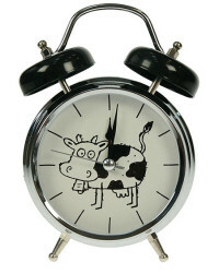 Stalo laikrodis Karvė, su žadintuvo funkcija, 12x6x17 cm