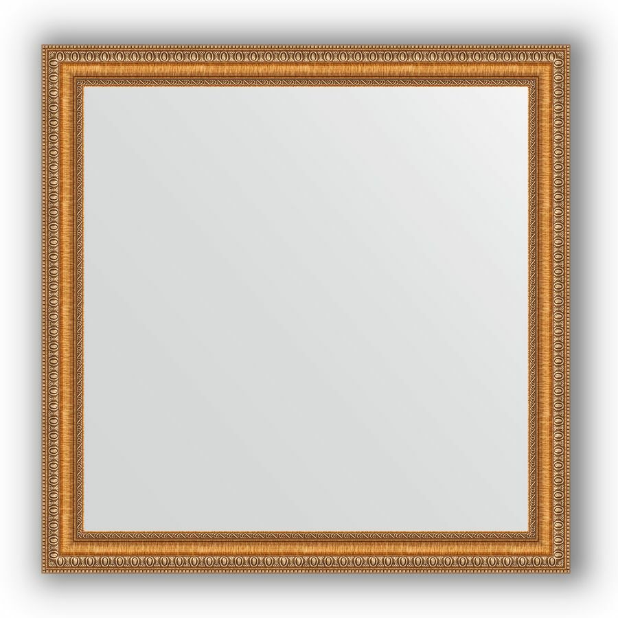 Miroir 75x75 cm perles dorées sur bronze Evoform Definite BY 3234