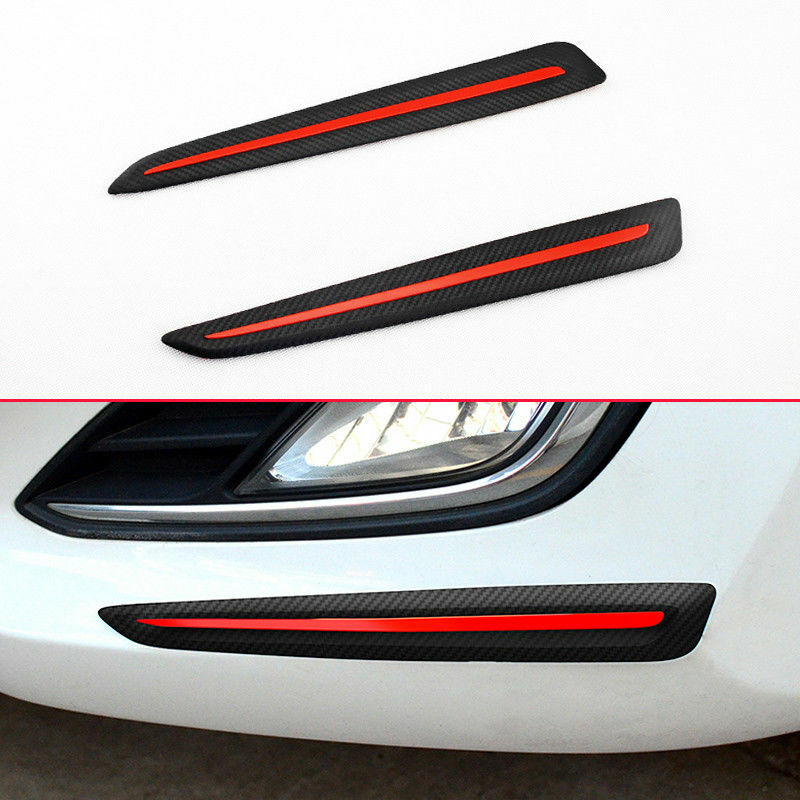Esterno dell'auto in fibra di carbonio Paraurti posteriore anteriore Striscia protettiva Protezione antigraffio