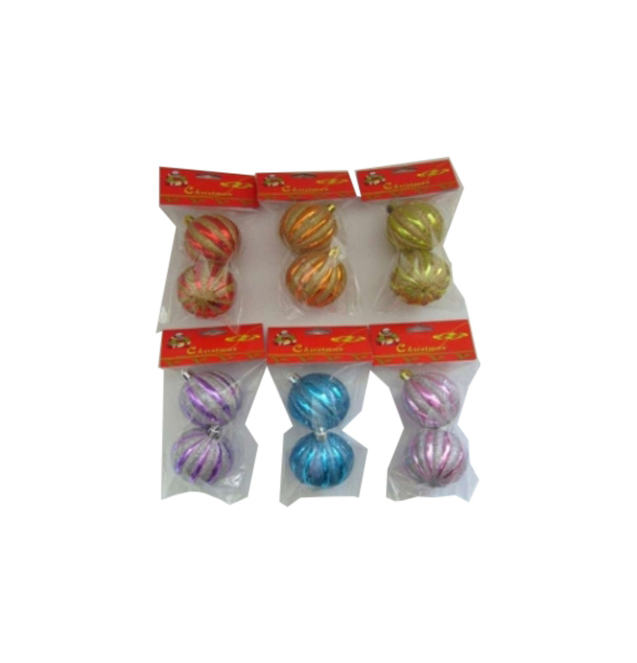 Sett med juletrepynt Snowmen Balls with beads E80249 Multicolor