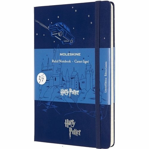Bloco de notas # e # quot; Le Harry Potter # e # quot; 96 folhas grandes pautadas em azul